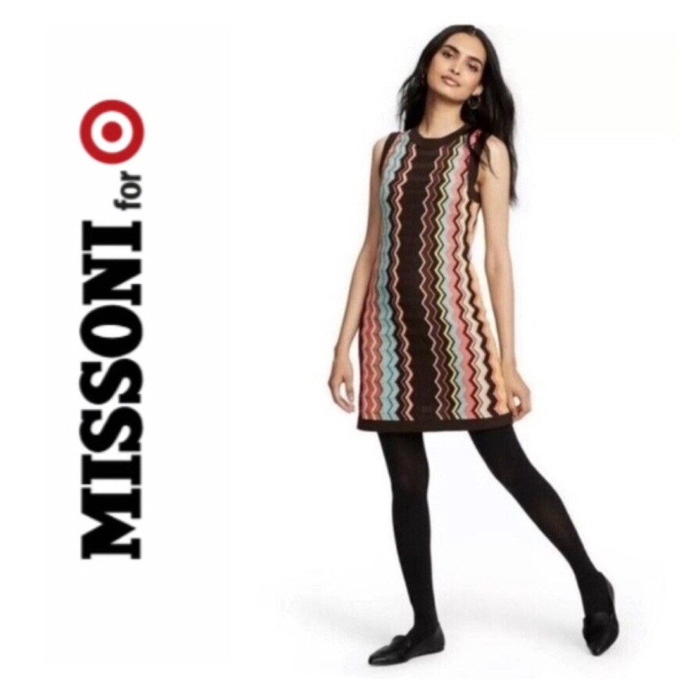 MISSONI FOR TARGET ZIG ZAG SLEEVELESS DRESS SIZE MEDIUM